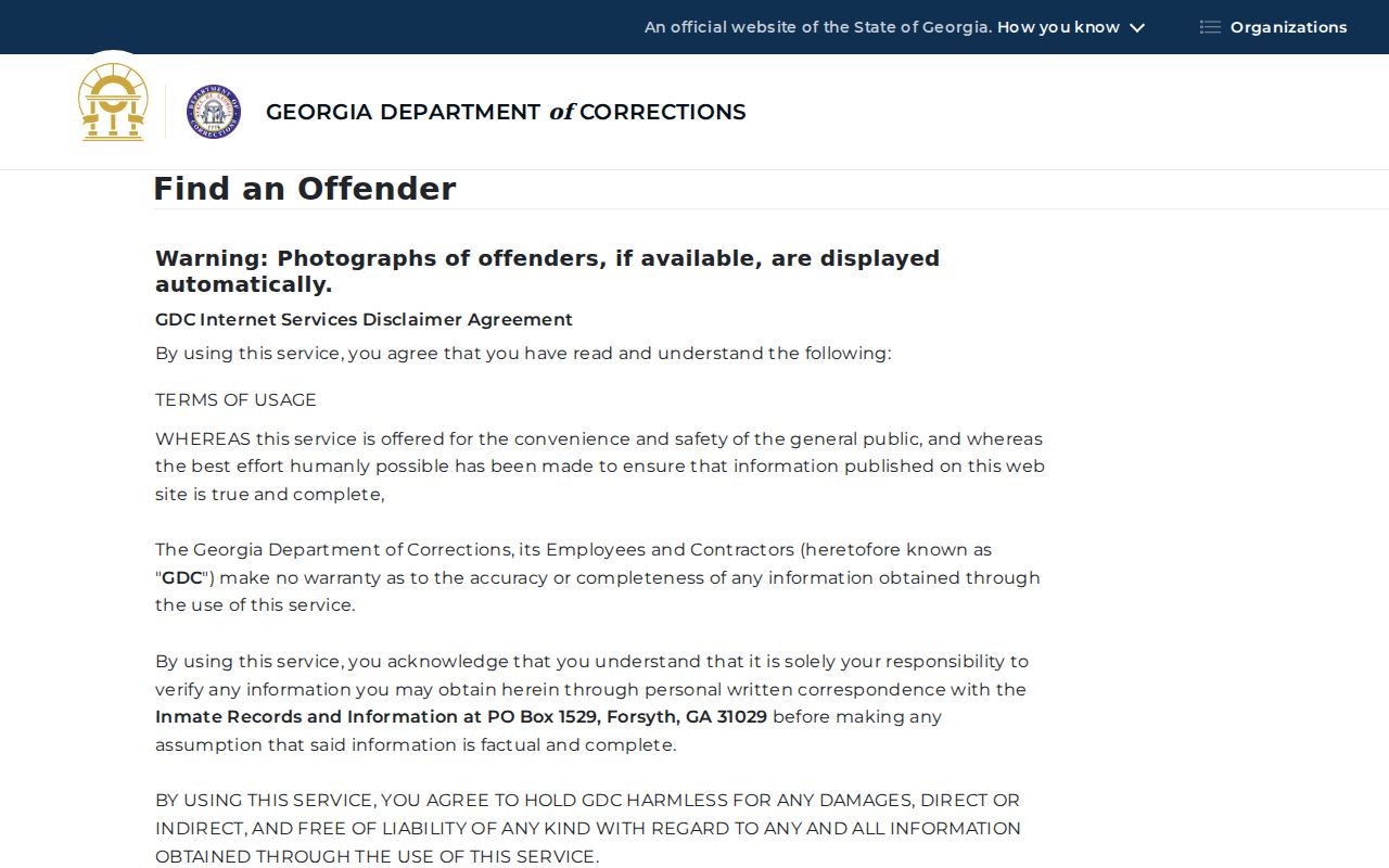 Wheeler County criminal history GDC Find an Offender search