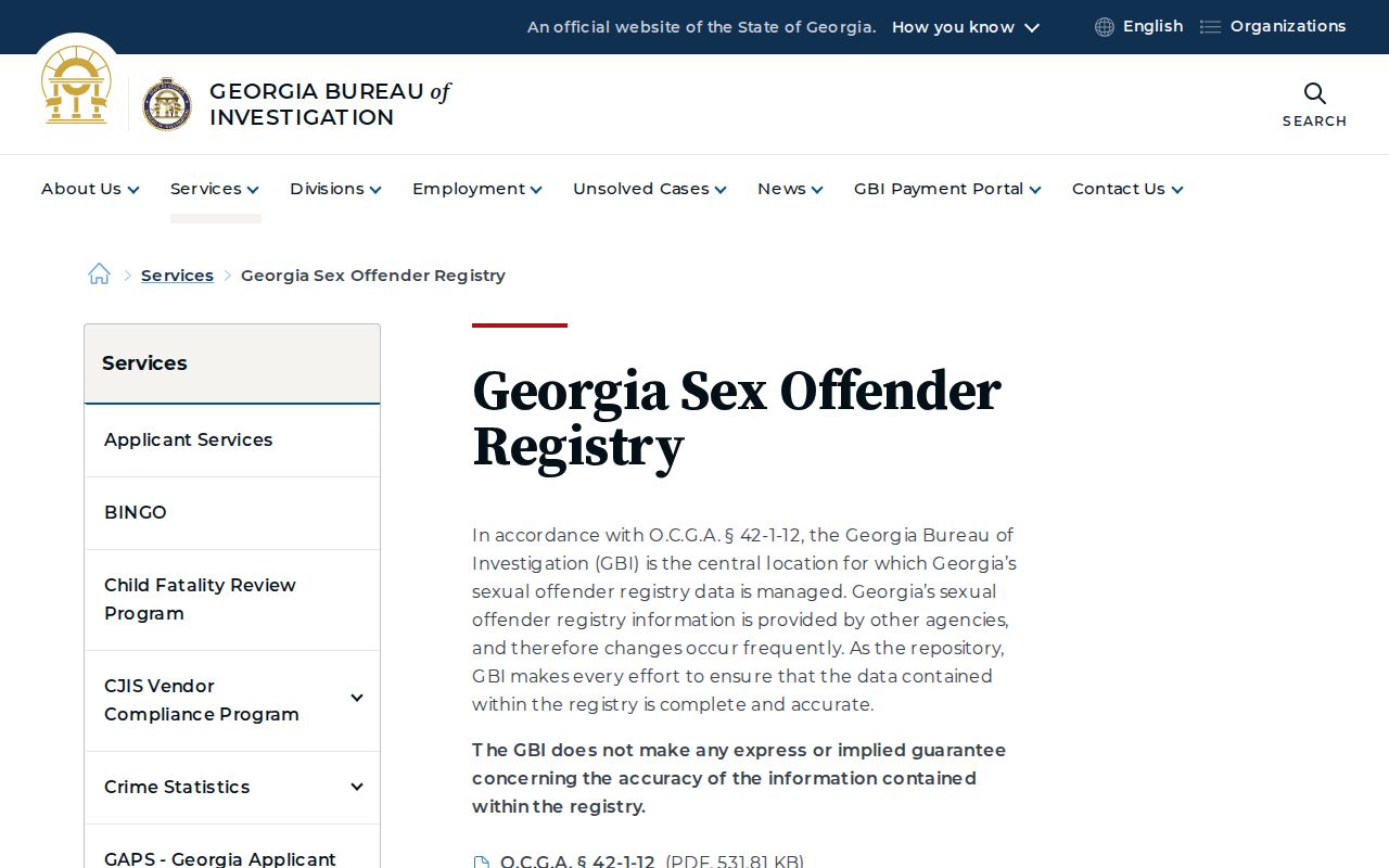 Wheeler County sex offender search through the Georgia registry